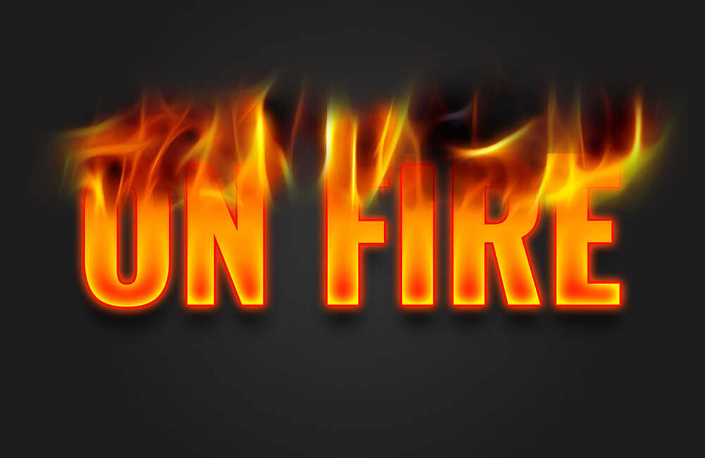 Text în flăcări
